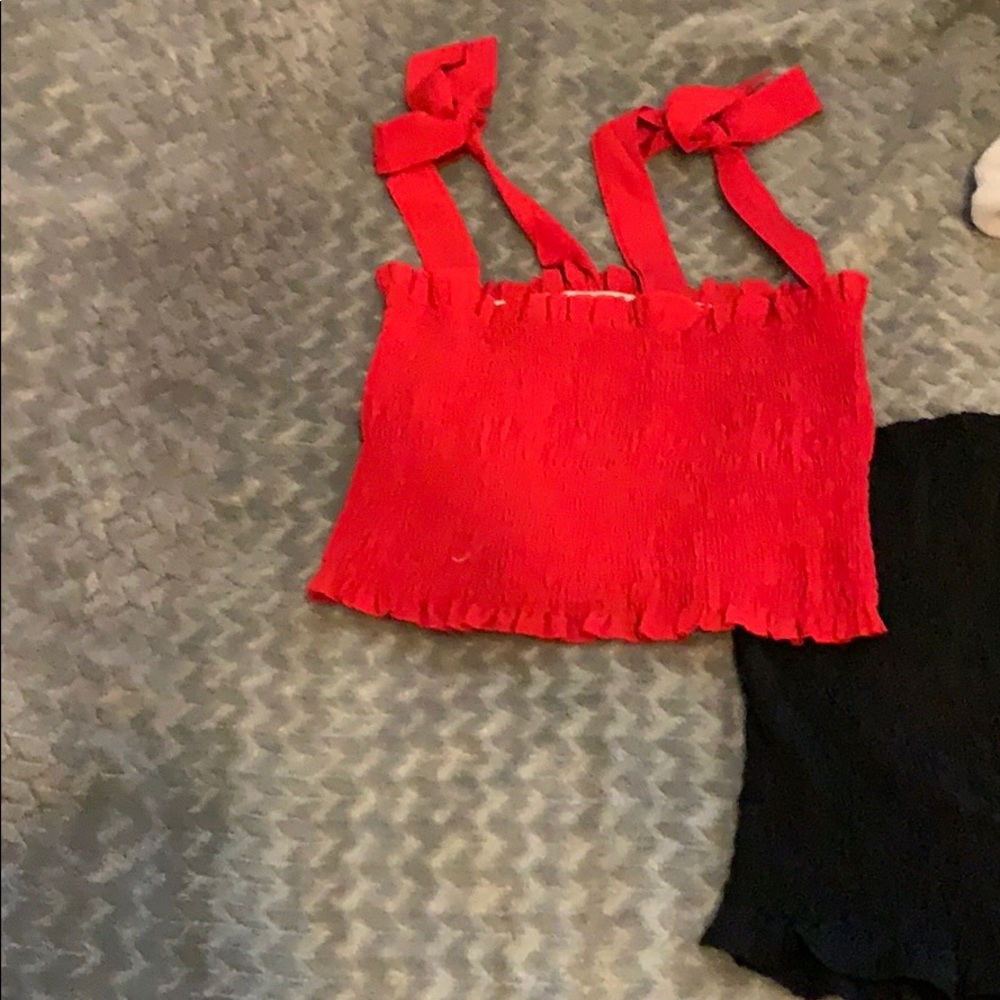 Smocked cropped tank/ tube top